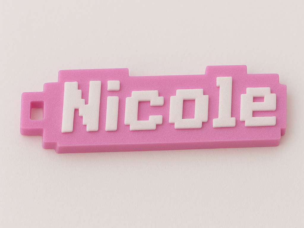 Custom 3D Printed Name Keychain