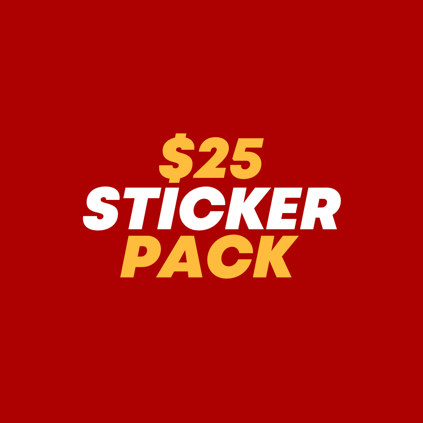 Sticker Pack $25