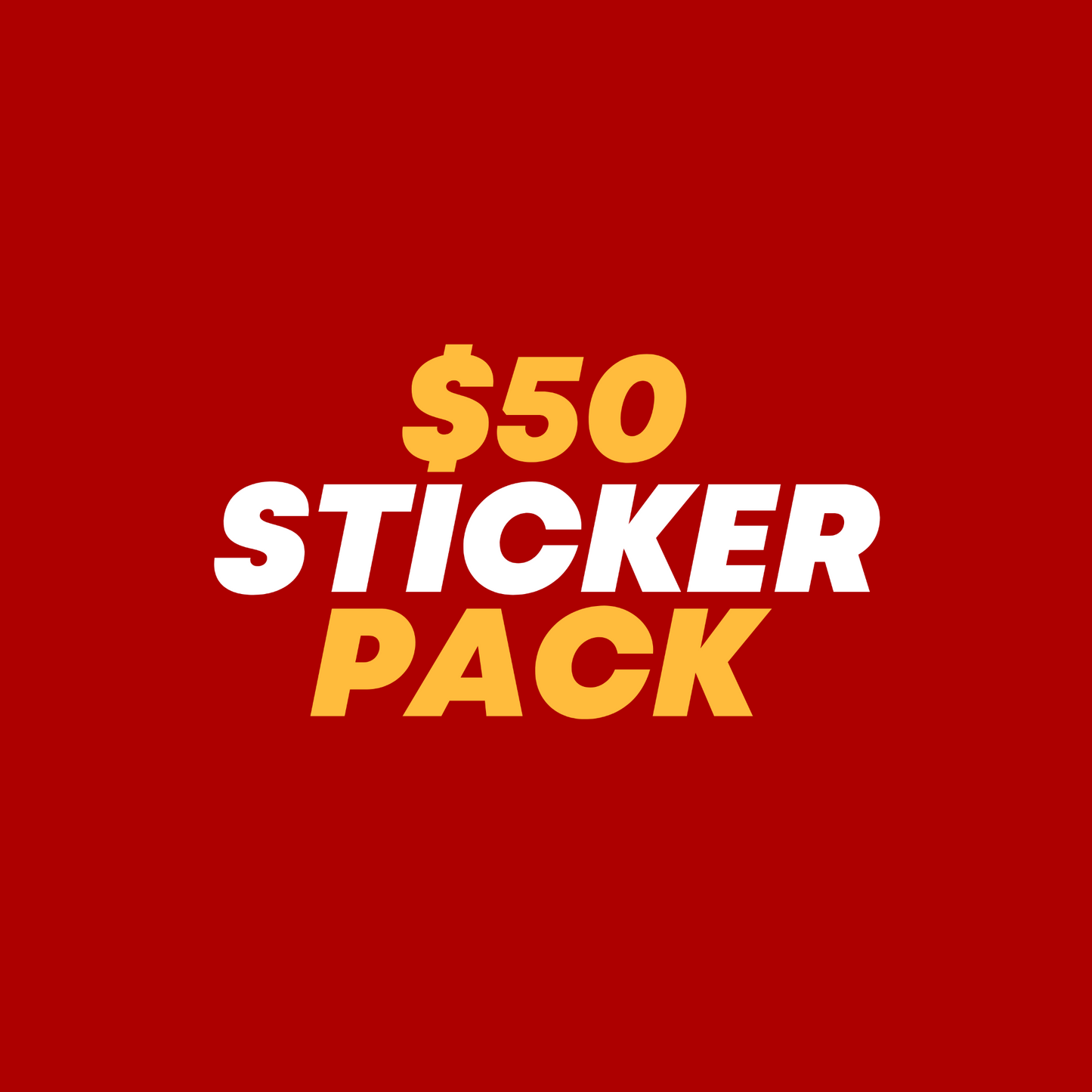 Sticker Pack $50