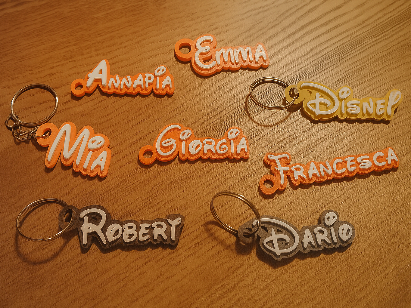 Custom 3D Printed Name Keychain