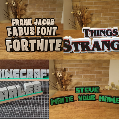 Custom 3D Printed Name Plate