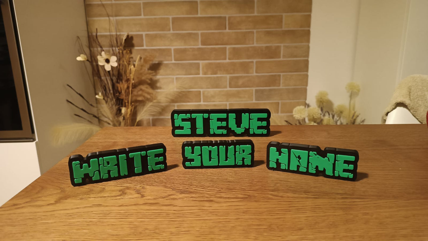 Custom 3D Printed Name Plate