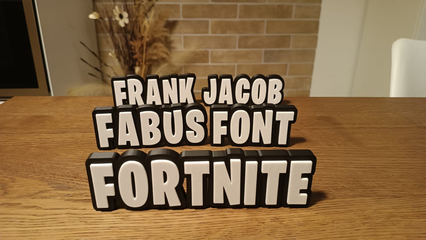 Custom 3D Printed Name Plate